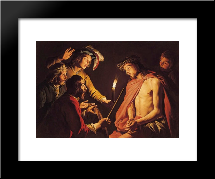 Christ Crowned With Thorns 20x24 Black Modern Wood Framed Art Print Poster by Stom, Matthias