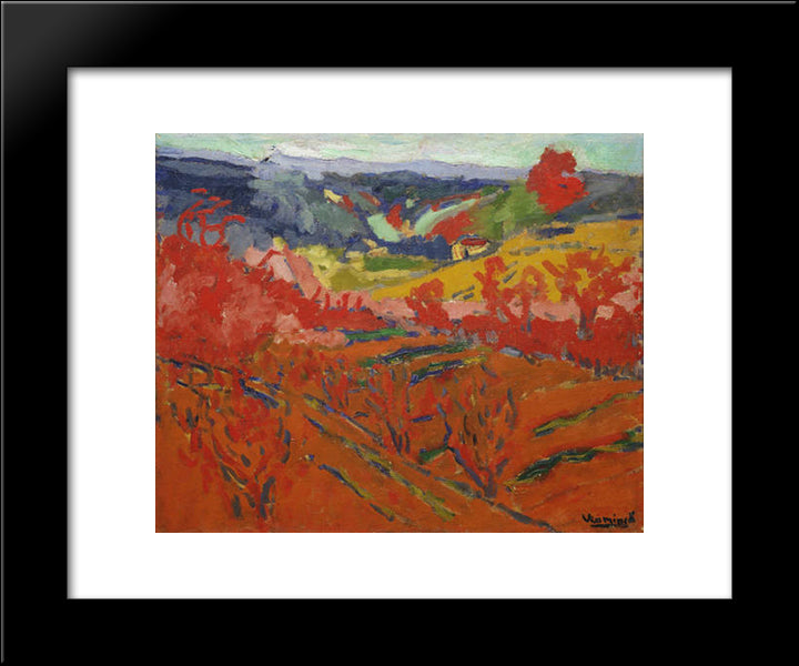 Autumn Landscape 20x24 Black Modern Wood Framed Art Print Poster by Vlaminck, Maurice