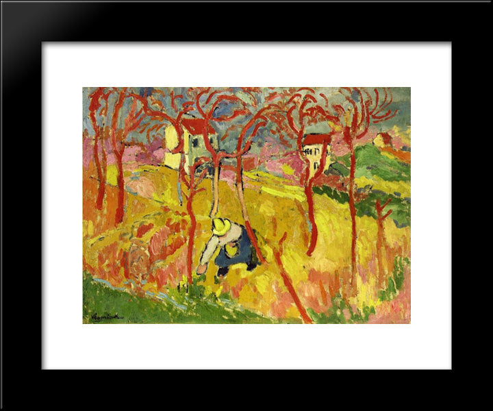 The Gardener 20x24 Black Modern Wood Framed Art Print Poster by Vlaminck, Maurice