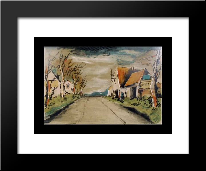 The Road 20x24 Black Modern Wood Framed Art Print Poster by Vlaminck, Maurice