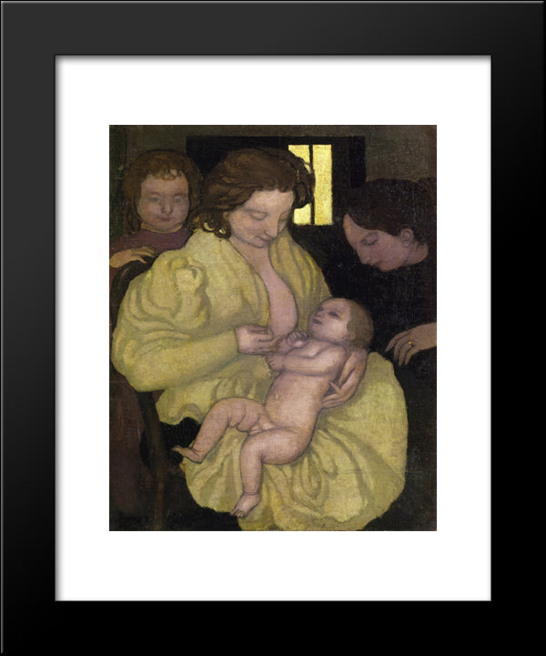 Motherhood 20x24 Black Modern Wood Framed Art Print Poster by Denis, Maurice