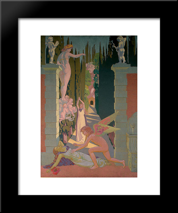 Panel 4. The Vengeance Of Venus 20x24 Black Modern Wood Framed Art Print Poster by Denis, Maurice