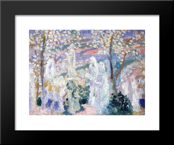 The Gathering 20x24 Black Modern Wood Framed Art Print Poster by Denis, Maurice