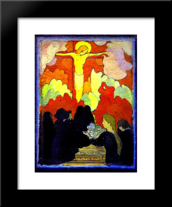 The Offertory At Calvary 20x24 Black Modern Wood Framed Art Print Poster by Denis, Maurice