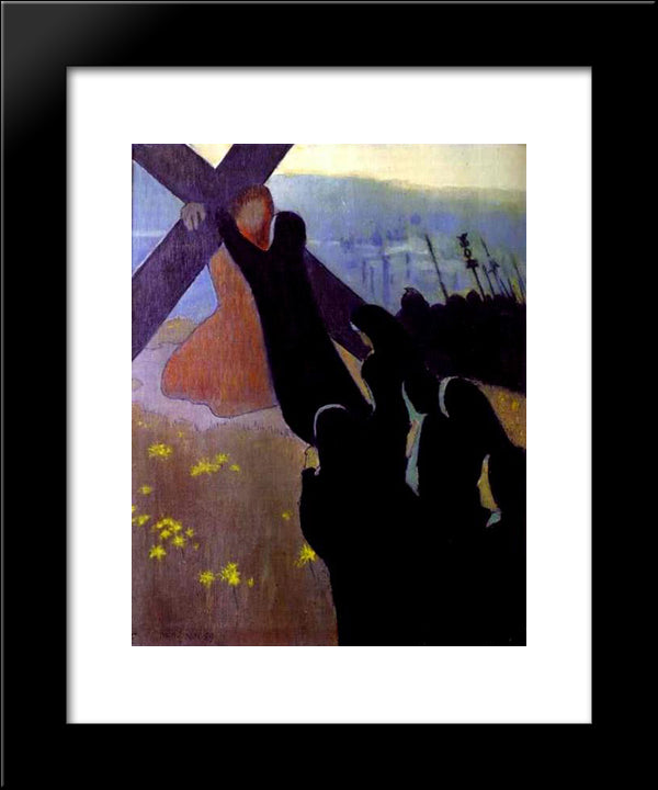 The Road To Calvary 20x24 Black Modern Wood Framed Art Print Poster by Denis, Maurice