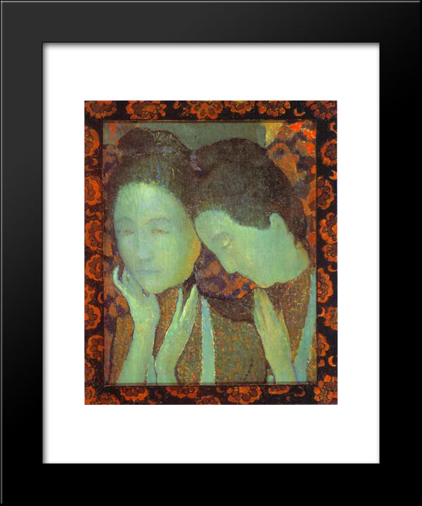 The Two Sisters 20x24 Black Modern Wood Framed Art Print Poster by Denis, Maurice