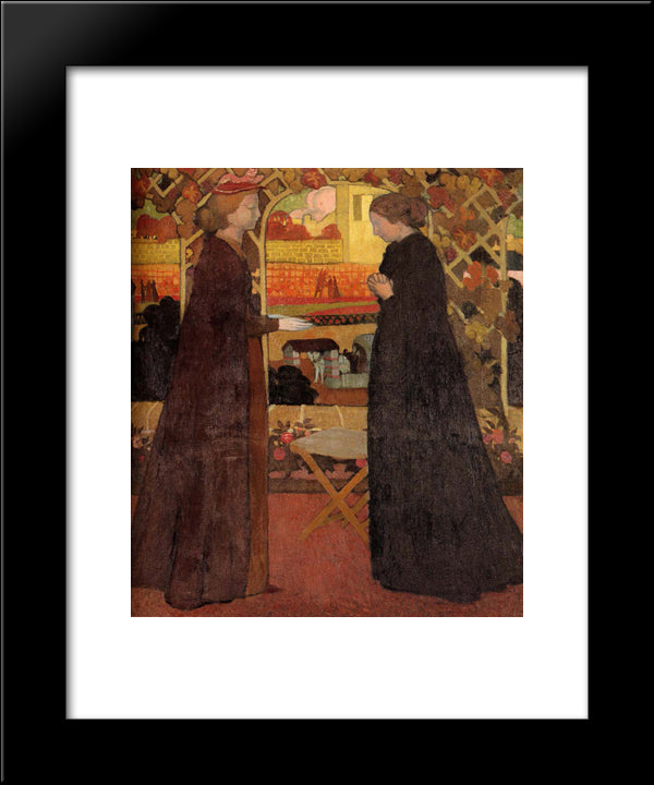 The Visitation 20x24 Black Modern Wood Framed Art Print Poster by Denis, Maurice