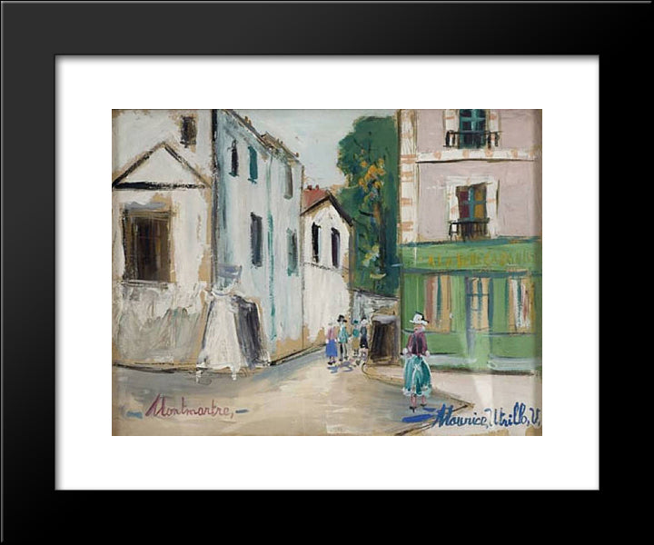 Belle Gabrielle 20x24 Black Modern Wood Framed Art Print Poster by Utrillo, Maurice
