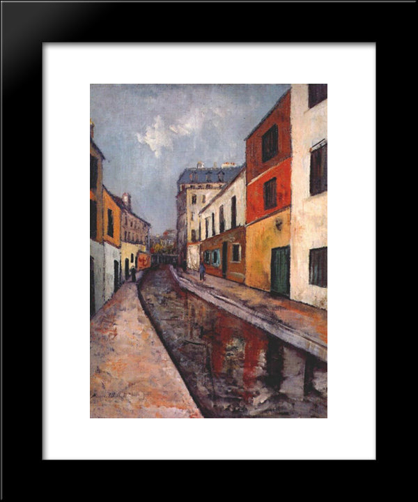 Bievre 20x24 Black Modern Wood Framed Art Print Poster by Utrillo, Maurice