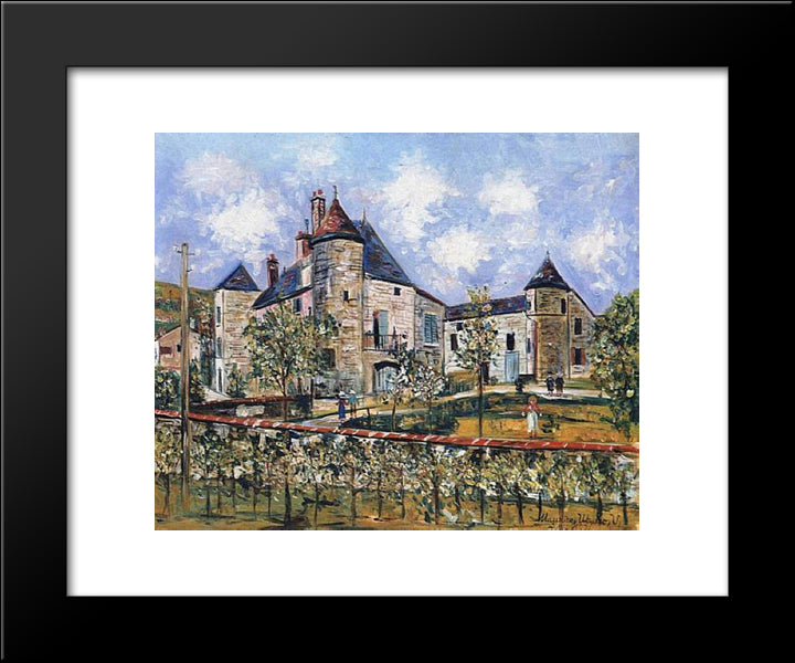 Castle In Charente 20x24 Black Modern Wood Framed Art Print Poster by Utrillo, Maurice