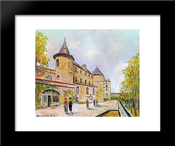 Chastelloux Castle 20x24 Black Modern Wood Framed Art Print Poster by Utrillo, Maurice