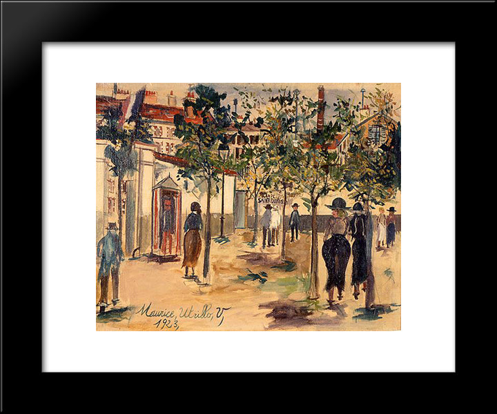 Distillery Of Saint - Denis 20x24 Black Modern Wood Framed Art Print Poster by Utrillo, Maurice