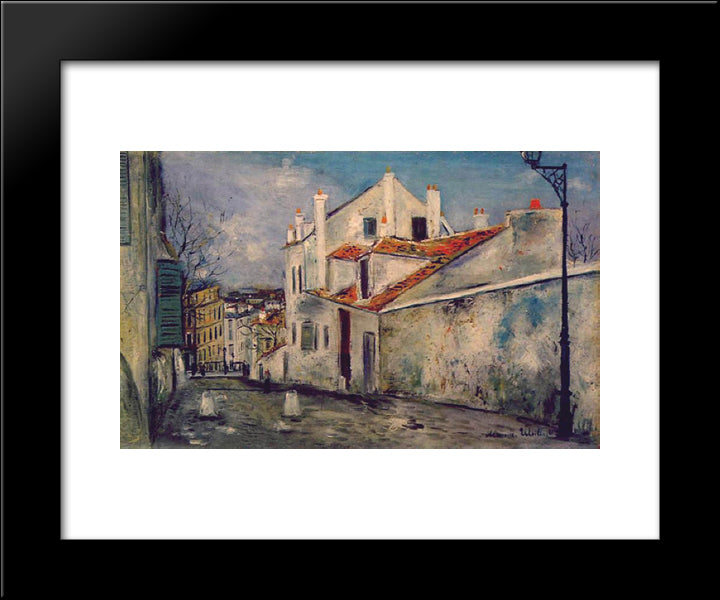 House Of Mimi Pinson 20x24 Black Modern Wood Framed Art Print Poster by Utrillo, Maurice