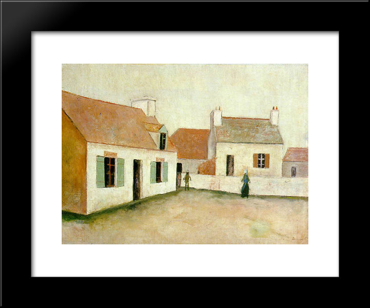 Houses In Ouessant 20x24 Black Modern Wood Framed Art Print Poster by Utrillo, Maurice
