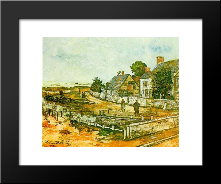 Mont St. Michel 20x24 Black Modern Wood Framed Art Print Poster by Utrillo, Maurice