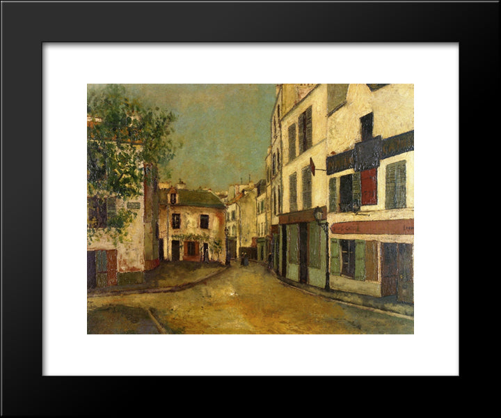 Square Tertre On Montmartre 20x24 Black Modern Wood Framed Art Print Poster by Utrillo, Maurice