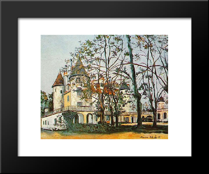The Castle 20x24 Black Modern Wood Framed Art Print Poster by Utrillo, Maurice