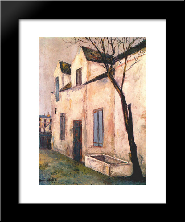 The Debray Farm 20x24 Black Modern Wood Framed Art Print Poster by Utrillo, Maurice