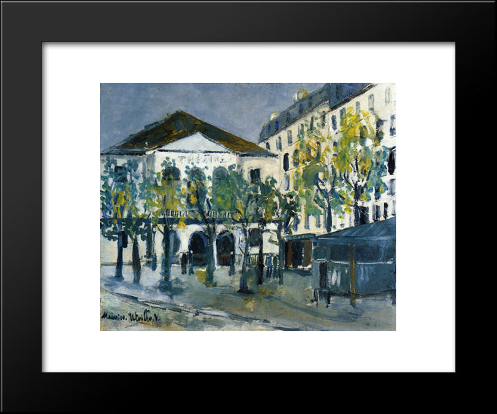 The Theatre L'Atelier 20x24 Black Modern Wood Framed Art Print Poster by Utrillo, Maurice