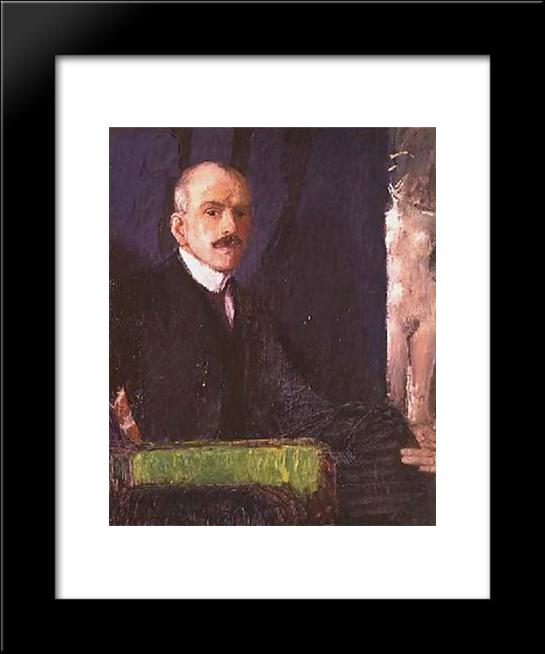 Self-Portrait 20x24 Black Modern Wood Framed Art Print Poster by Kurzweil, Max