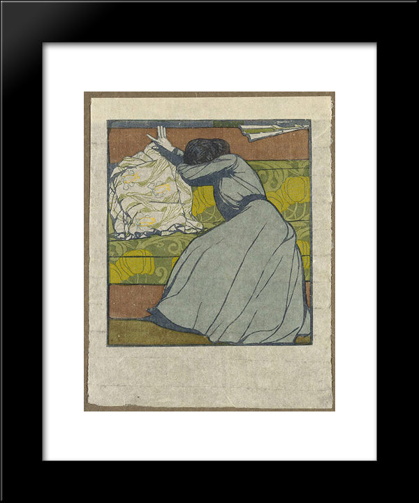 The Cushion 20x24 Black Modern Wood Framed Art Print Poster by Kurzweil, Max