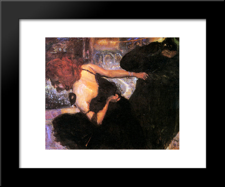 Dance Of Death 20x24 Black Modern Wood Framed Art Print Poster by Slevogt, Max