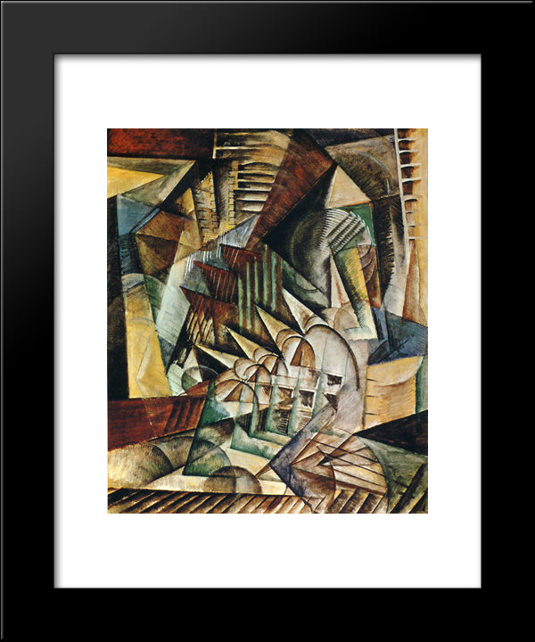 Rush Hour 20x24 Black Modern Wood Framed Art Print Poster by Weber, Max