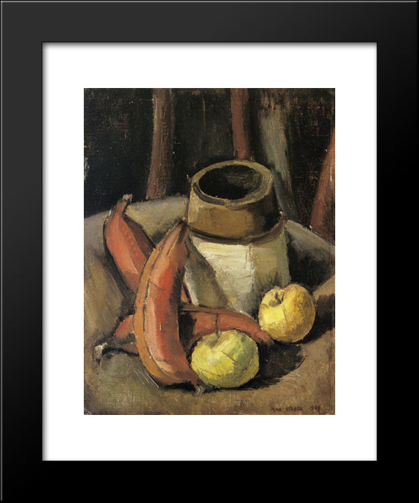 Still Life With Red Bananas 20x24 Black Modern Wood Framed Art Print Poster by Weber, Max