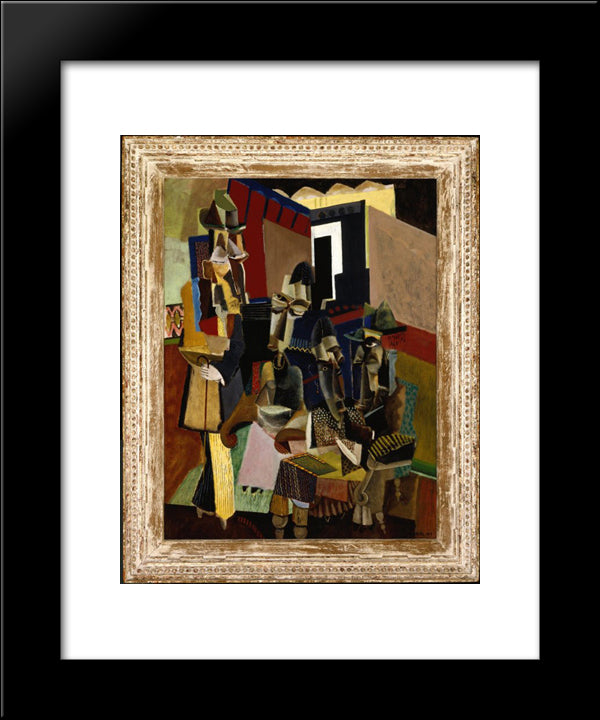 The Visit 20x24 Black Modern Wood Framed Art Print Poster by Weber, Max
