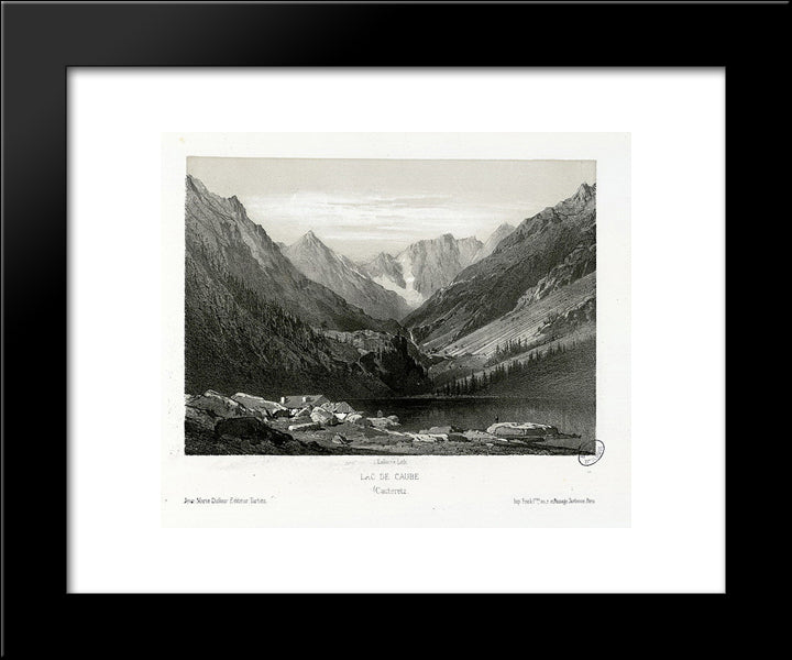 Lac De Gaube (Cauteretz (I.E. Cauterets)) 20x24 Black Modern Wood Framed Art Print Poster by Lalanne, Maxime