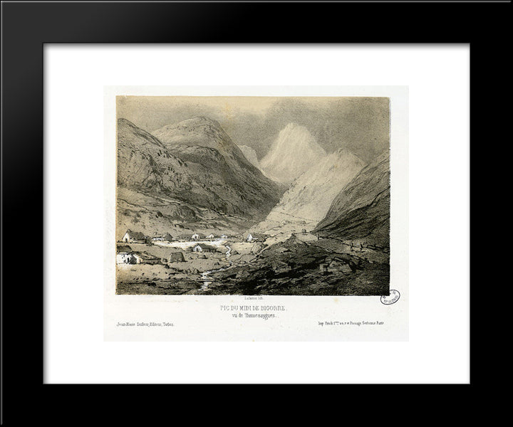 Pic Du Midi De Bigorre, Vu De Tramesaygues 20x24 Black Modern Wood Framed Art Print Poster by Lalanne, Maxime