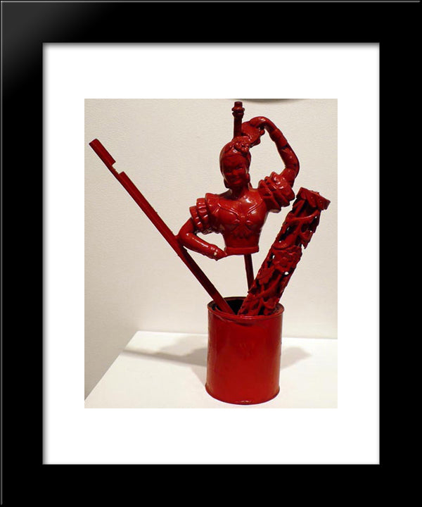 Carmen Bouquet 20x24 Black Modern Wood Framed Art Print Poster by Wilson, May