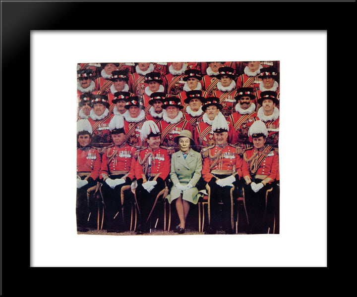 Ridiculous Portrait (Queen Elizabeth Ii) 20x24 Black Modern Wood Framed Art Print Poster by Wilson, May