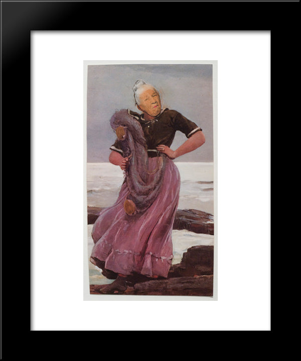 Ridiculous Portrait (Seashore) 20x24 Black Modern Wood Framed Art Print Poster by Wilson, May