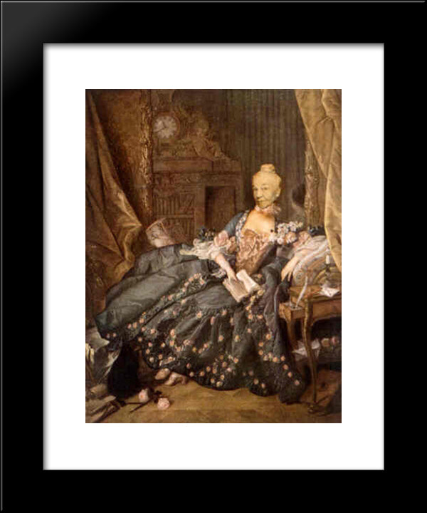 Ridiculous Portrait (Seated Woman, Small Book) 20x24 Black Modern Wood Framed Art Print Poster by Wilson, May
