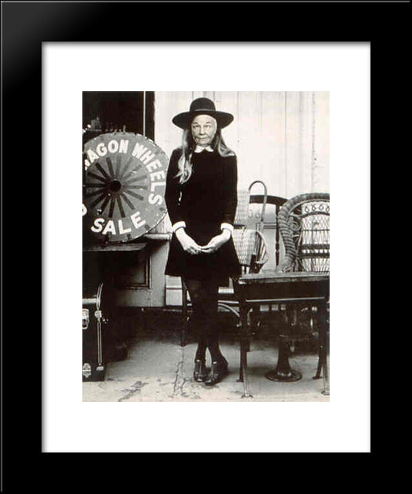 Ridiculous Portrait (Wagon Wheels) 20x24 Black Modern Wood Framed Art Print Poster by Wilson, May