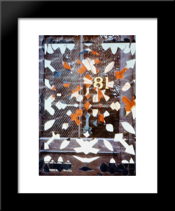 Snowflake Collage (81) 20x24 Black Modern Wood Framed Art Print Poster by Wilson, May