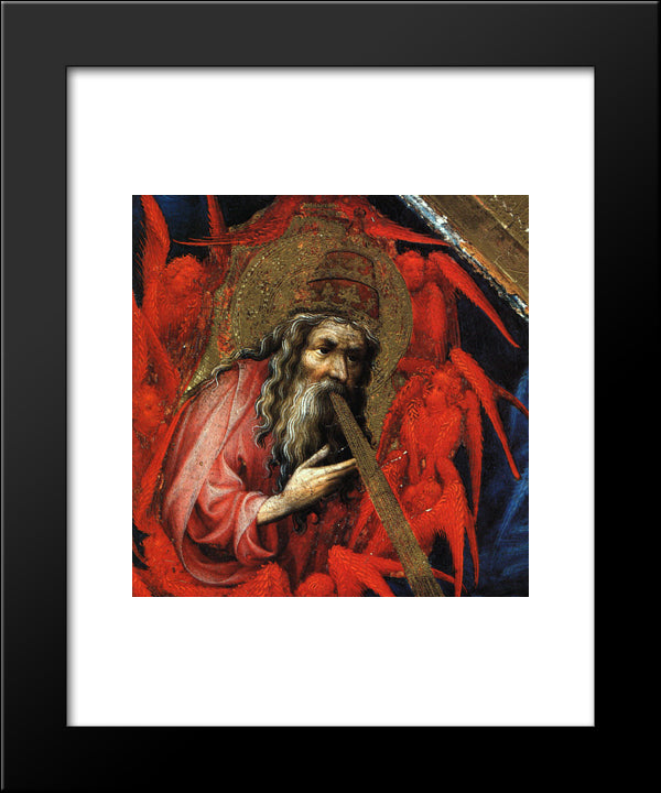 God The Father (From Altar Of Philip The Bold) 20x24 Black Modern Wood Framed Art Print Poster by Broederlam, Melchior