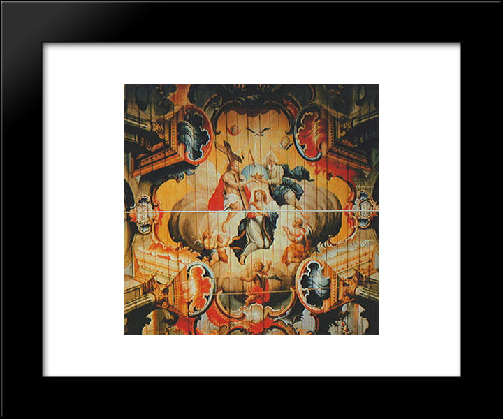 A Coroaco Da Virgem Pela Santssima Trindade (Detail) 20x24 Black Modern Wood Framed Art Print Poster by Ataide, Mestre