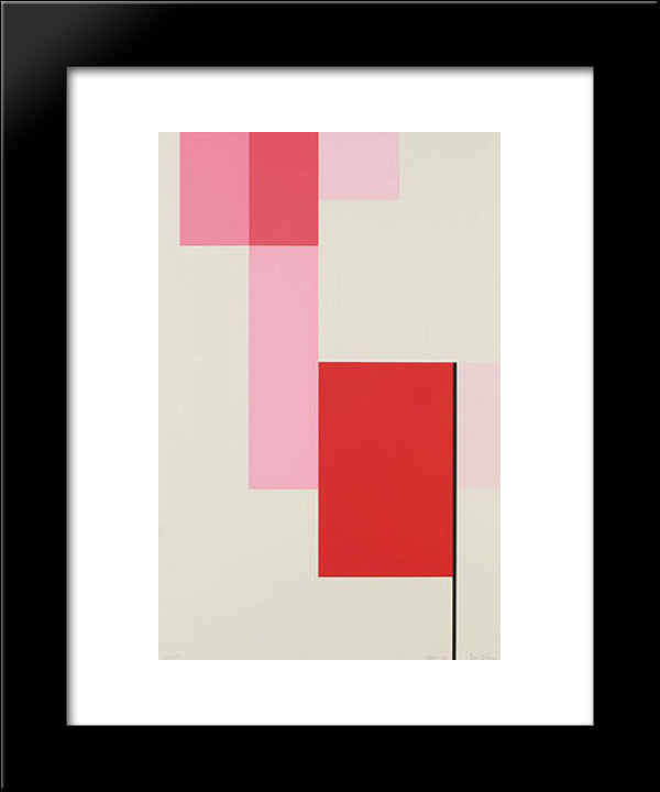 Composition 20x24 Black Modern Wood Framed Art Print Poster by Seuphor, Michel