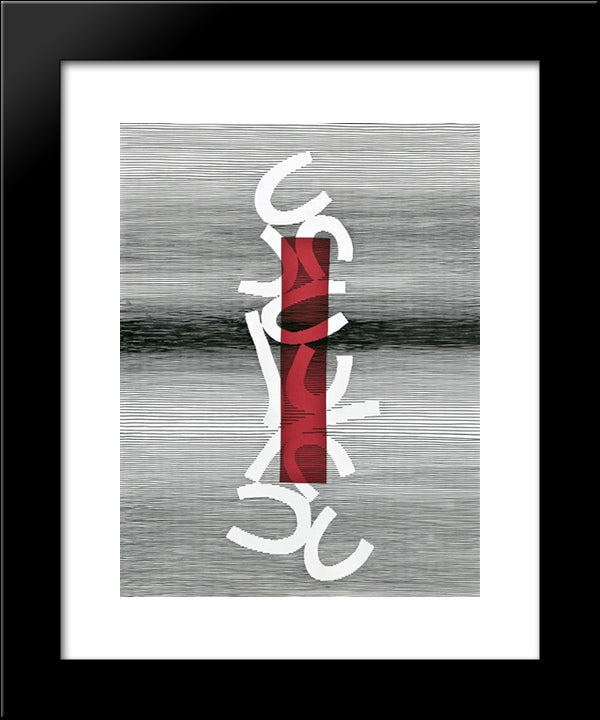 Enseigne Pour Un Marechal Ferrant 20x24 Black Modern Wood Framed Art Print Poster by Seuphor, Michel