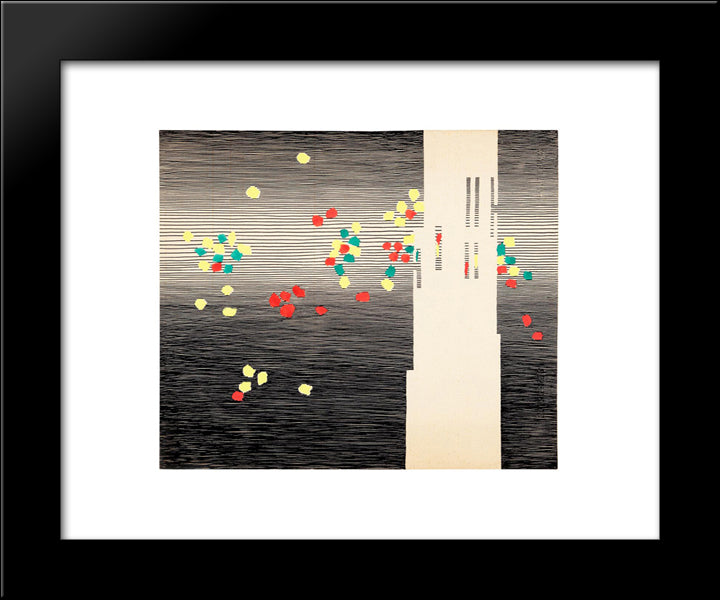 Le Carillon Des Flandres 20x24 Black Modern Wood Framed Art Print Poster by Seuphor, Michel