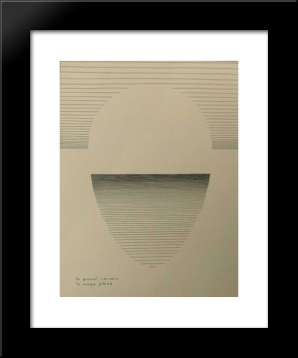 Le Grand Verseur - La Coupe Pleine 20x24 Black Modern Wood Framed Art Print Poster by Seuphor, Michel