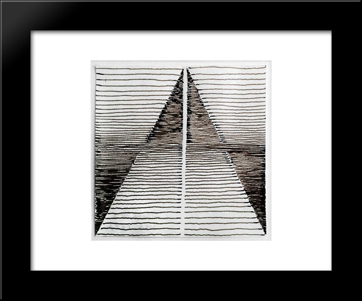 Perpetuum Mobile 20x24 Black Modern Wood Framed Art Print Poster by Seuphor, Michel