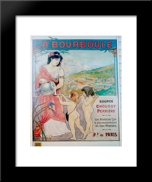 Affiche La Bourboule 20x24 Black Modern Wood Framed Art Print Poster by Simonidy, Michel