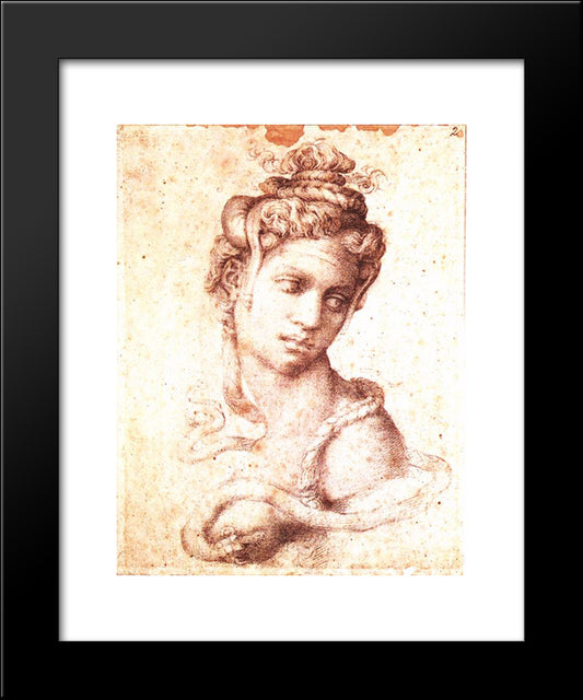 Cleopatra 20x24 Black Modern Wood Framed Art Print Poster by Michelangelo