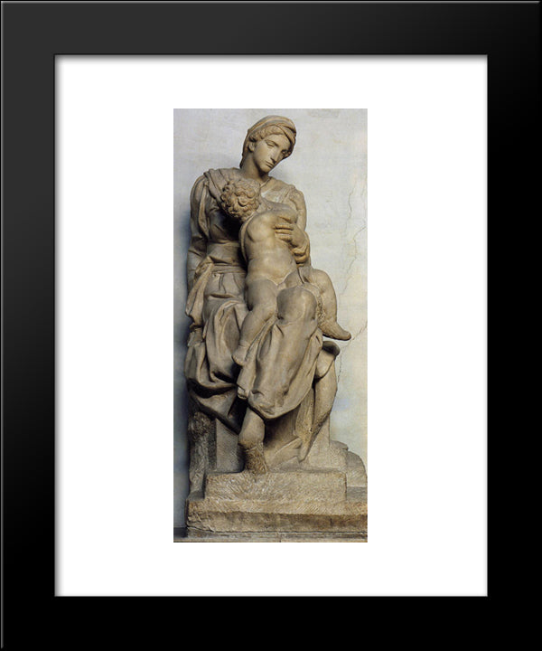 Medici Madonna 20x24 Black Modern Wood Framed Art Print Poster by Michelangelo