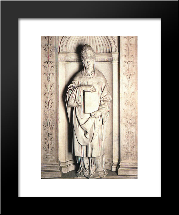 Pius 20x24 Black Modern Wood Framed Art Print Poster by Michelangelo
