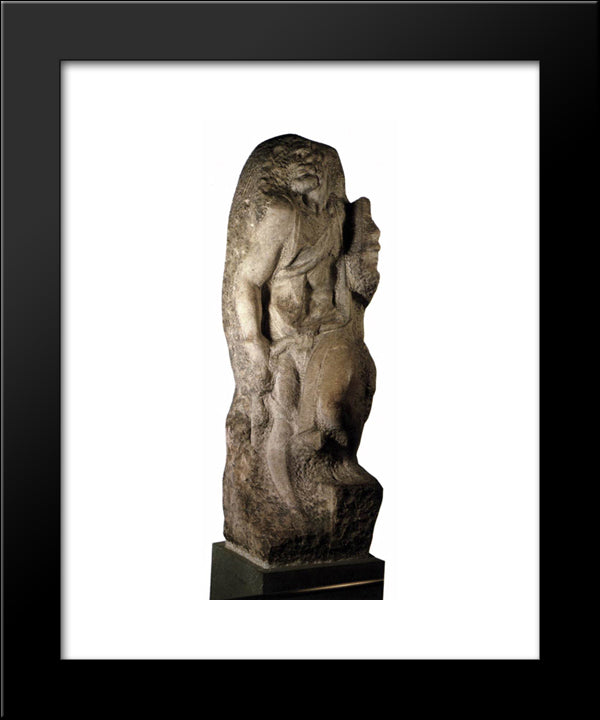 St. Matthew 20x24 Black Modern Wood Framed Art Print Poster by Michelangelo