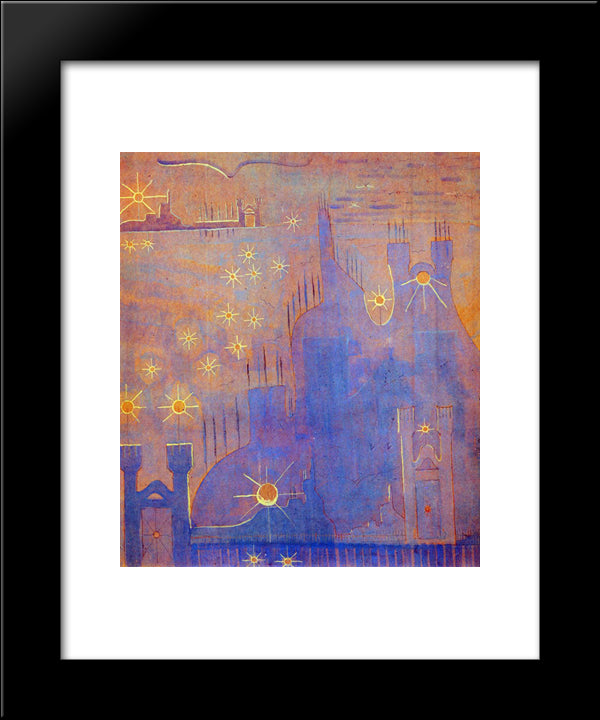 Allegro (Sonata Of The Sun) 20x24 Black Modern Wood Framed Art Print Poster by Ciurlionis, Mikalojus